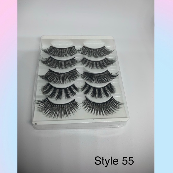 5 pairs of 3-D Faux Mink Lashes Style 55 - Picture 2 of 3